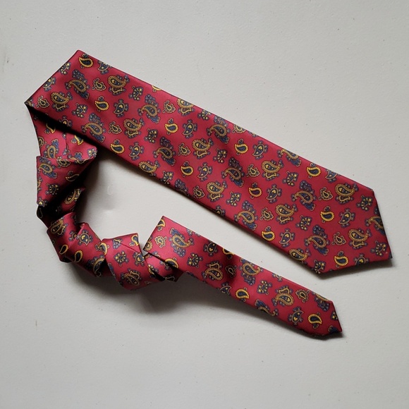 HILDITCH & KEY silk tie paisley pattern - Picture 3 of 7